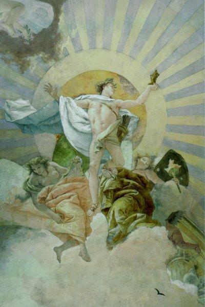 Ceiling Fresco in the Staircase of the Würzburg Residence, Northern Sky of Gods (detail) by Giovanni Battista Tiepolo
